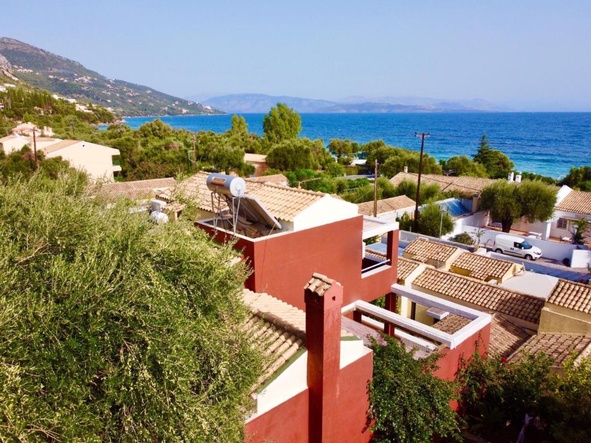 Barbati Beach Minivillas With Pool By Dadovillas Bagian luar foto